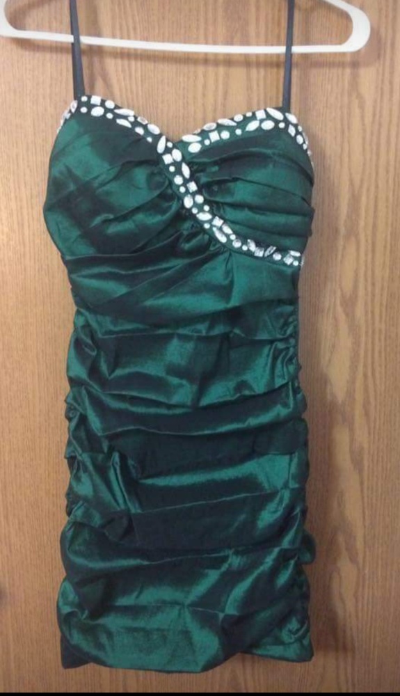 Size 1 Emerald Jewel Dress with Back Slit